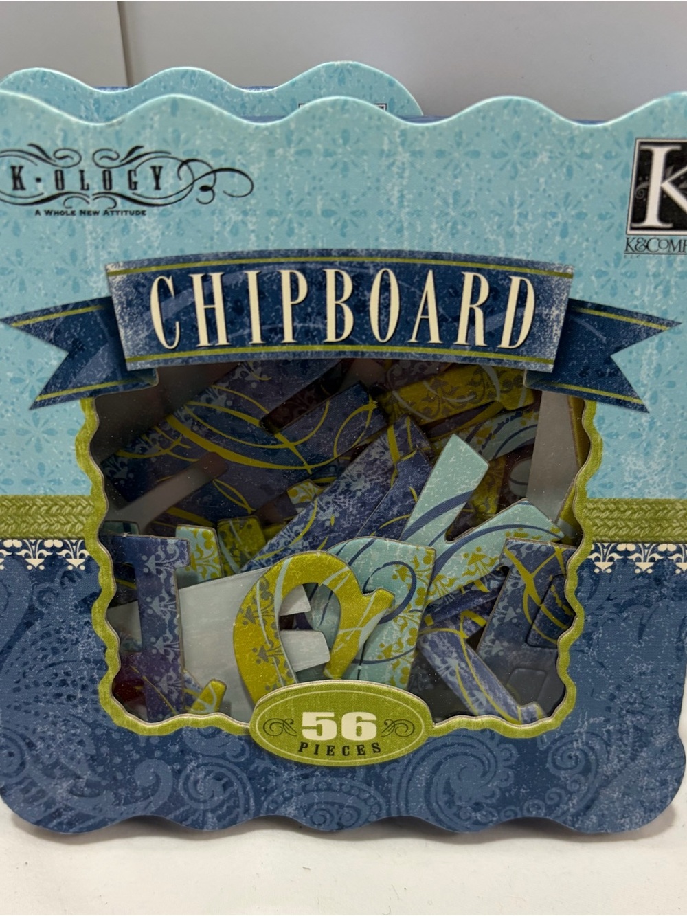 K & Company Scrapbooking Chipboard Embellishment 8 Packs
